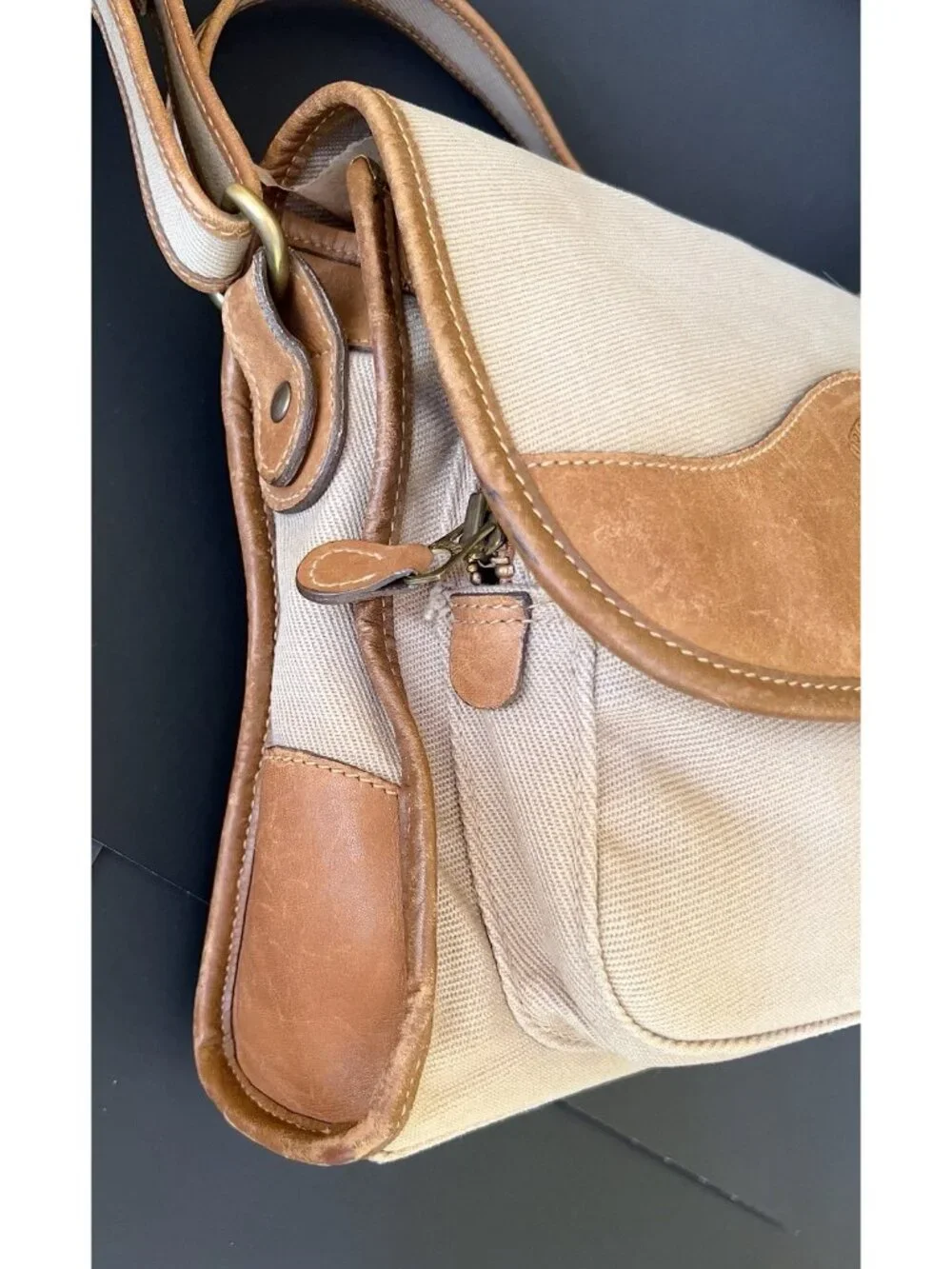 Vintage Ghurka Marley Hodgson No 58 The Catcher Bag Khaki Canvas Tan Leather